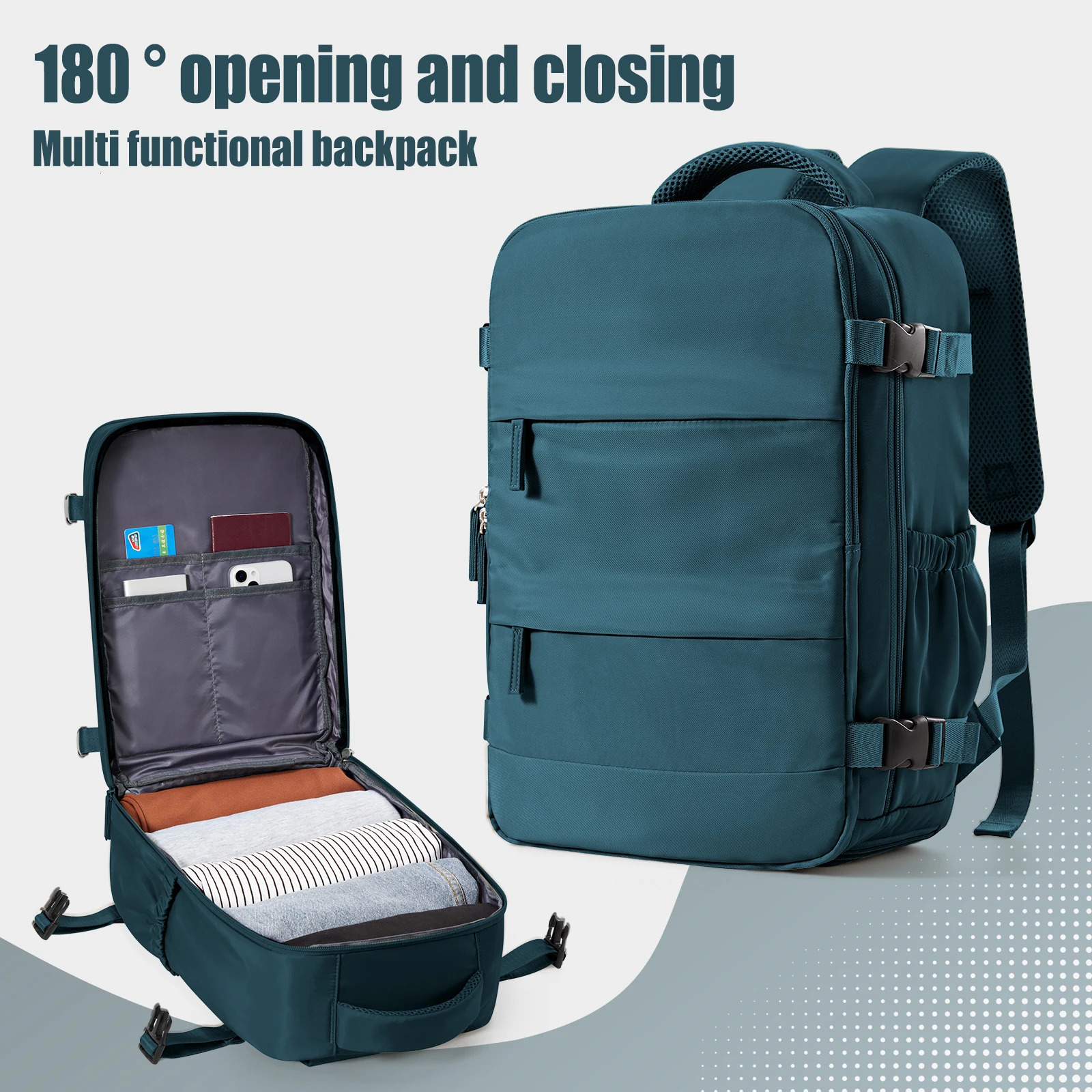 Mens Business Laptop Backpack Large Capacity Expansion Hiking Backpack Cabin Airplane Travel Backpack 40x20x25 Womens Bag 241106