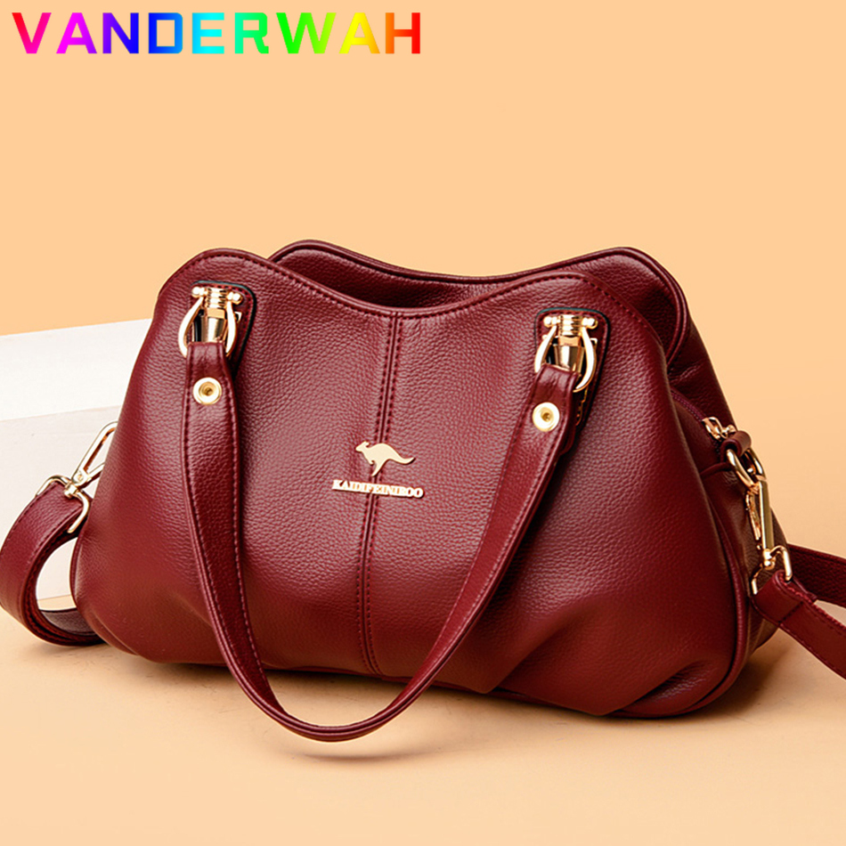 3 Layers Ladies Handbags Brand Pu Leather Luxury Messenger Sac Designer Super Quality Shoulder Crossbody Shopper Bag for Women