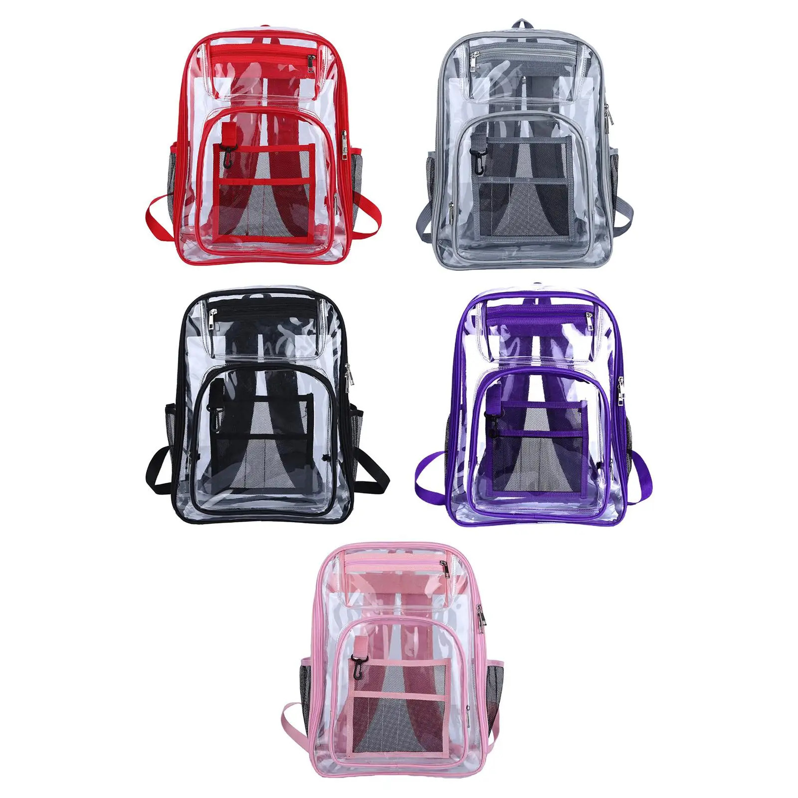 Portable transparent backpack with enhanced durability and space capacity suitable for laptops books workstations schools 241106