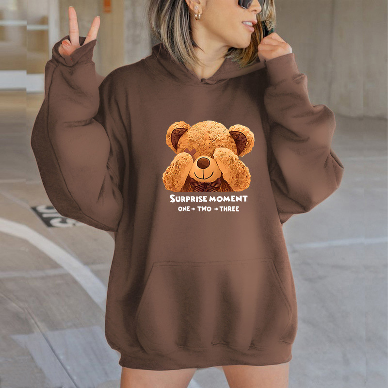 New autumn and winter fashion letter printed hooded back collar and women's plush hooded sweatshirt designer trendy T-shirt