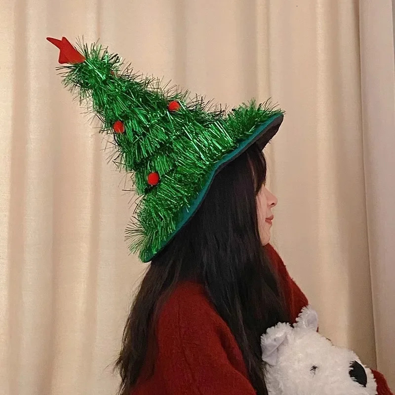 Christmas Decoration Hat Holiday Party Adult and rens Clothing Headwear Pos Props Scalp Wool Strips Christmas Hat 241106