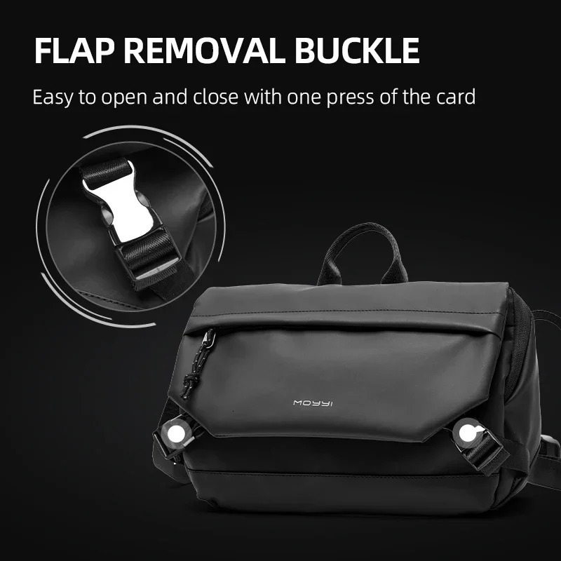Flap Crossbody Bag for Men Waterproof Nylon Messenger with iPad Compartment Unisex Shoulder Traveling Commute Work 241106
