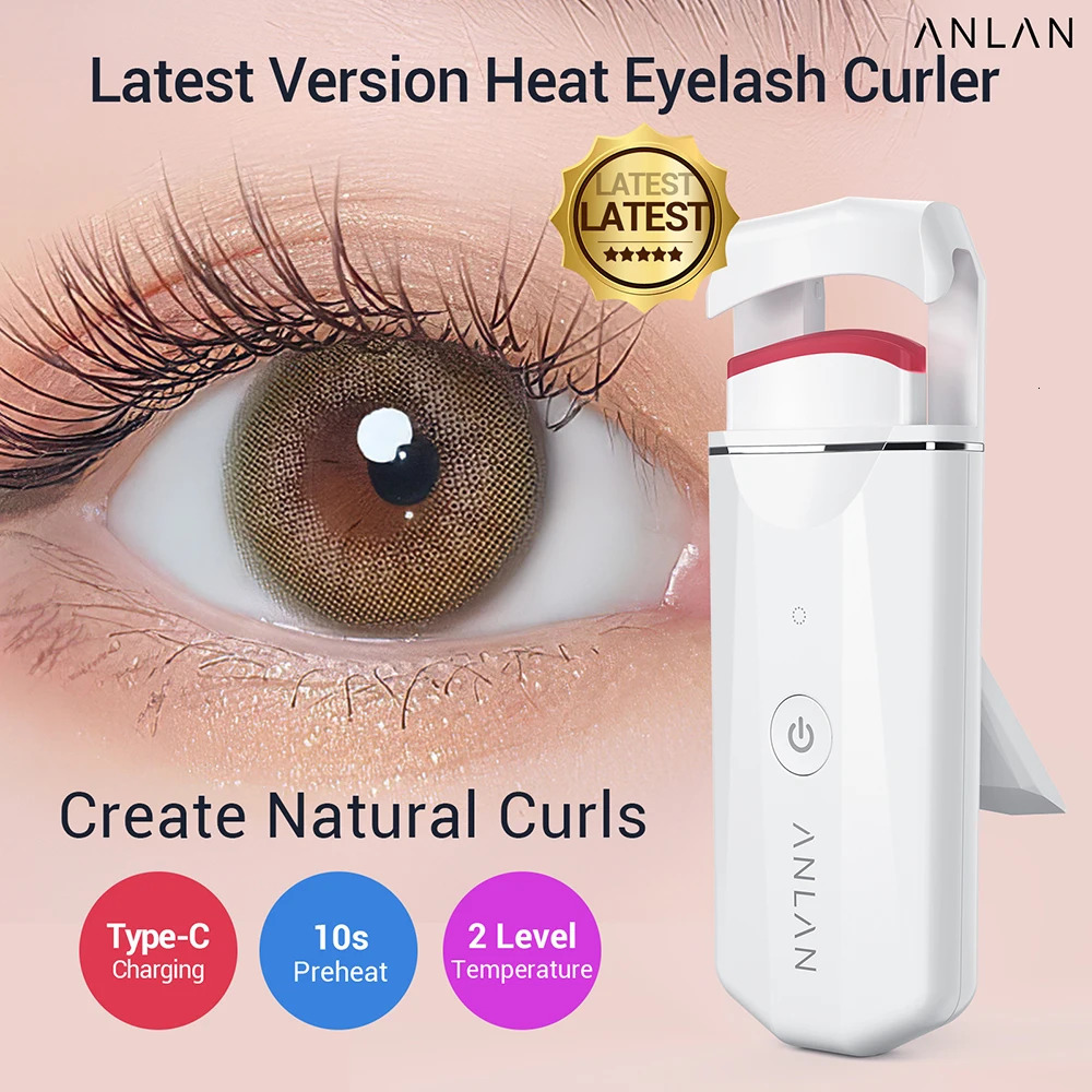 ANLAN Electric Heating Eyelash Curler Long term Curling Rechargeable Electric Eyelid Burn Eyelash Clamp Portable Makeup Tool 241107
