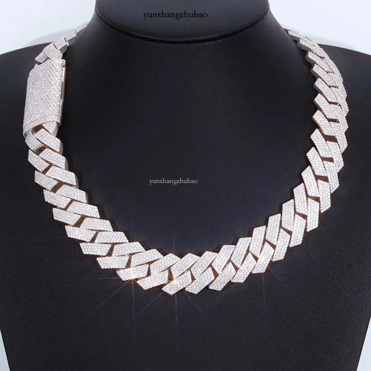 moissanite necklace designer jewelry cuban k chain Iced Out Pass Dia Tester Sterg Sier Necklace Vvs Moissanite chains for men necklaces