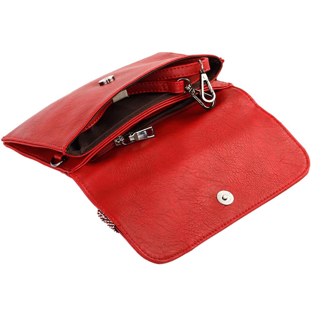 FB90011 Show Story Women's Girls Punk Black/Red Zip Fashion Outdoor Crossbody Bag Handbag