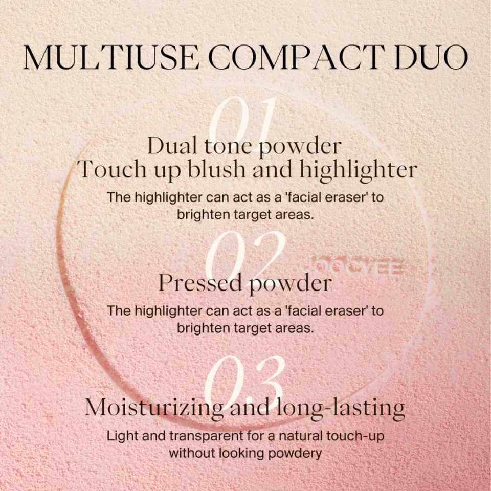 JOOCYEE x Chupa Chups Multi purpose Compact DUO Bright Fine Oil Control and Makeup Womens Beauty Cosmetics 241107