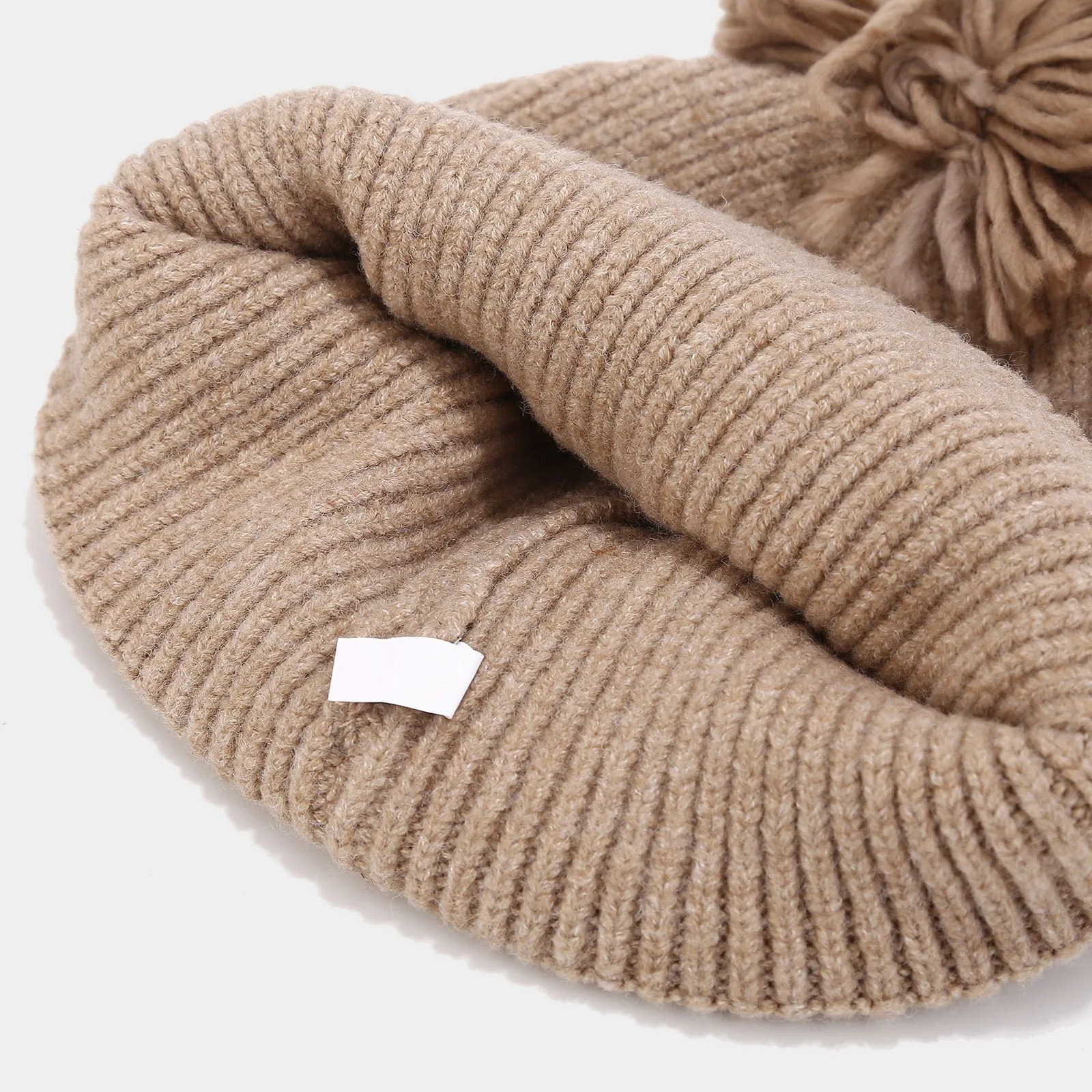 Womens Butterfly Hat Scarf Glove 3-Piece Set Womens Outdoor Warm Scarf Hat Winter Womens Plush Puff Bean Hat Glove Set 241107