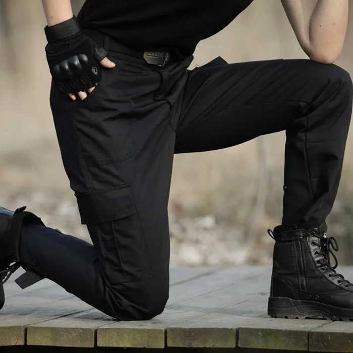 Black Tactical Military Pants Mens Casual Cargo Pants Everydaye Working Trousers Combat Pocket Sweatpants Men Airsoft Pantalones LX241107