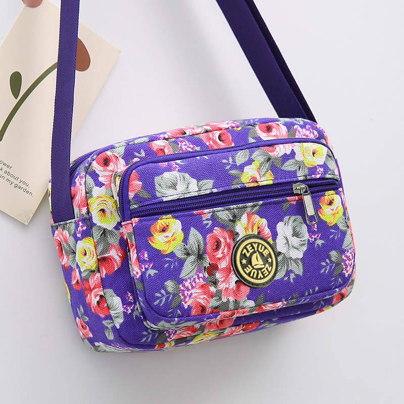 SHYAA Stall Women's Bag Source Elderly Cloth Bag Korean Canvas Straddle Purse Single Shoulder Ladies Canvas Crossbody Bag