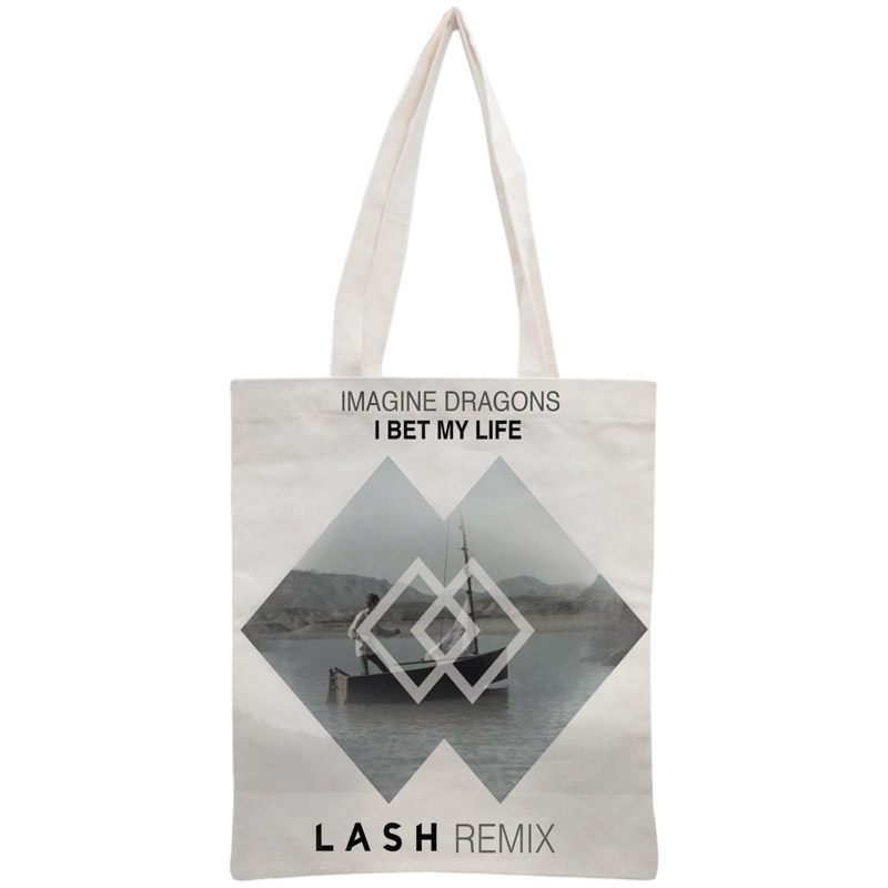 Custom Imagine Dragons Tote Bag Reusable Handbag Women Shoulder Foldable 30*35cm Canvas Shopping Bags Drop Shipping