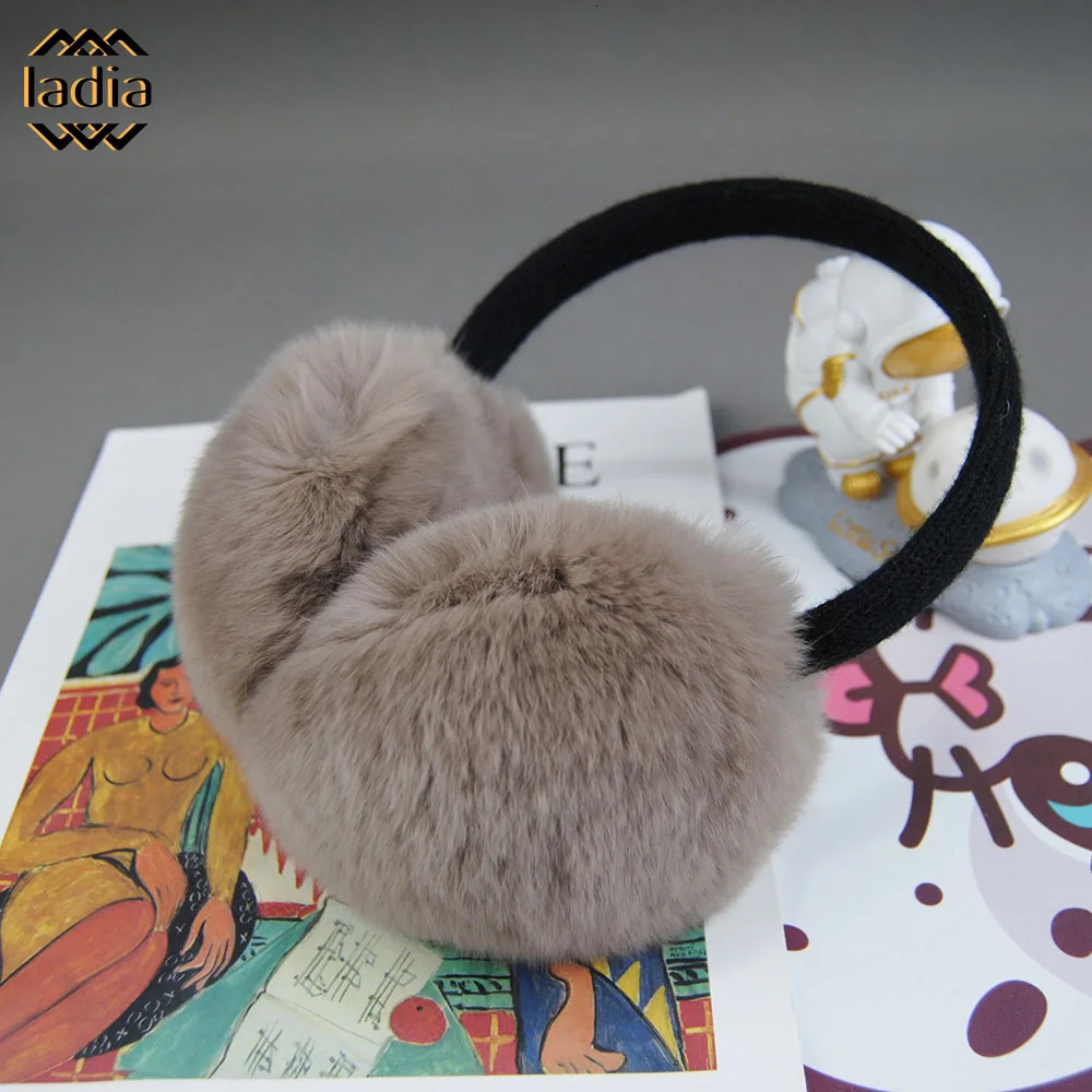 Natural 100% genuine Rex rabbit fur earmuffs for women in winter warm earmuffs for autumn and winter and warm earmuffs for winter 241107