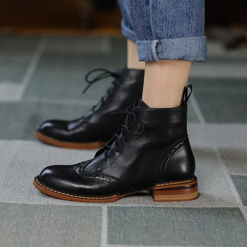 2024 New Autumn Shoes Lace-Up Winter Block Ankle For Women Atos De Mujer Womens Chunky Boots
