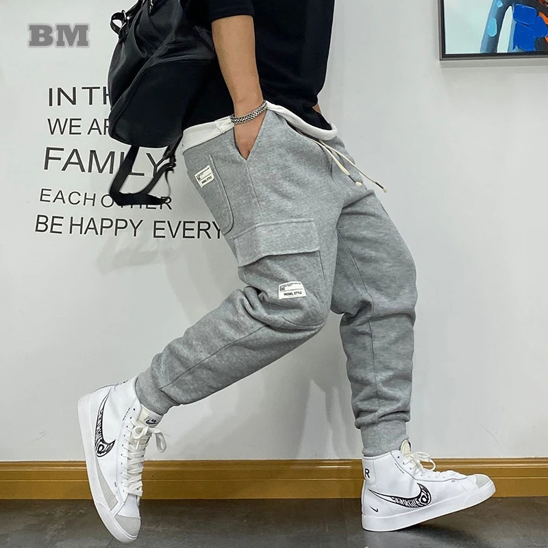 Korean Fashion Hip Hop Loose Couple Sweatpants Harajuku Harem Sports Jogging Pants Streetwear Oversized Joggers Men Clothing 241104