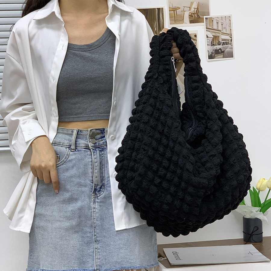 Casual Ruched Large Hobos Tote Bag Designer Women Shouder Bags Nylon Padded Crossbody Bag Big Puffer Bag Shopper Purses 2023