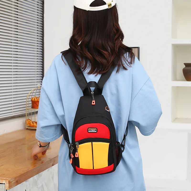 Oxford Small Shoulder Bag Simple Casual Student Chest Pack Traveling Outdoor Sports Mochila Men bag Fashion Women Mini Backpacks