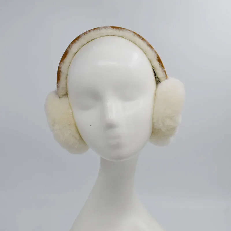 wool earmuffs warm winter sheepskin earmuffs for men soft warm solid earmuffs outdoor cold protection earmuffs 241107