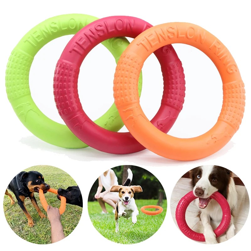Pet Dog Toys Floating Water Flying Disk Training Interactive Toy Puller Resistant Aggressive Chewing for Small Medium