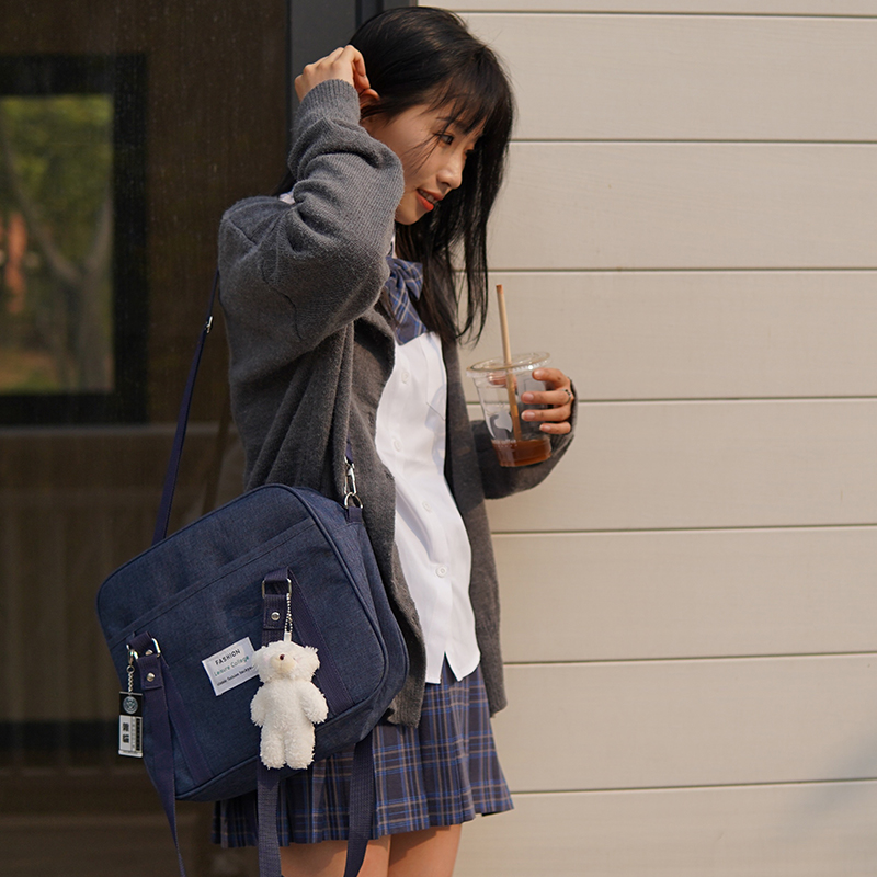 Sweet Japan Style Girls Lolita Shoulder Bags Students JK Bag Embroidery Briefcase Bookbag Messenger Bags With Strap