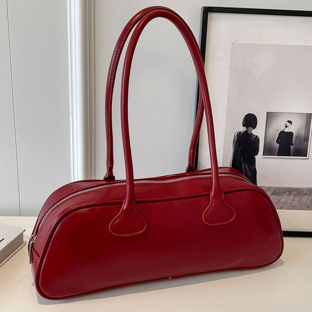 PU Leather Shoulder Bags for Women Korean Fashion Chic Tote Bag Solid Trendy Underarm Bag Large Capacity Shopping Hand Bag Bolsa