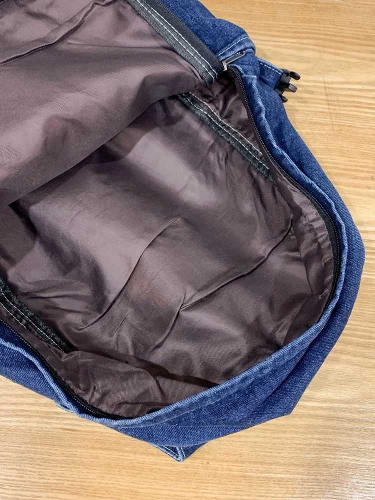 Fashion Denim Backpack Teenagers School Bag Large Capacity Stylish Shoulder Multi Pockets Travel Rucksack 241107