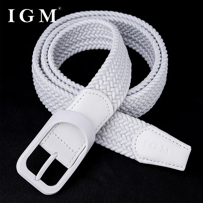 Belt for Men and Women Decoration Fashion Canvas Woven Belt Casual Sports No Hole Elastic Belt 241107
