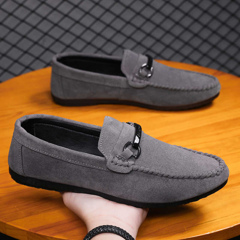 CMM Lightweight Mens Shoes Mens Loafer Dou Shoes Mens Driving Formal Attire Wedding Groom Trendy Thick Soled Work Slip Resistant