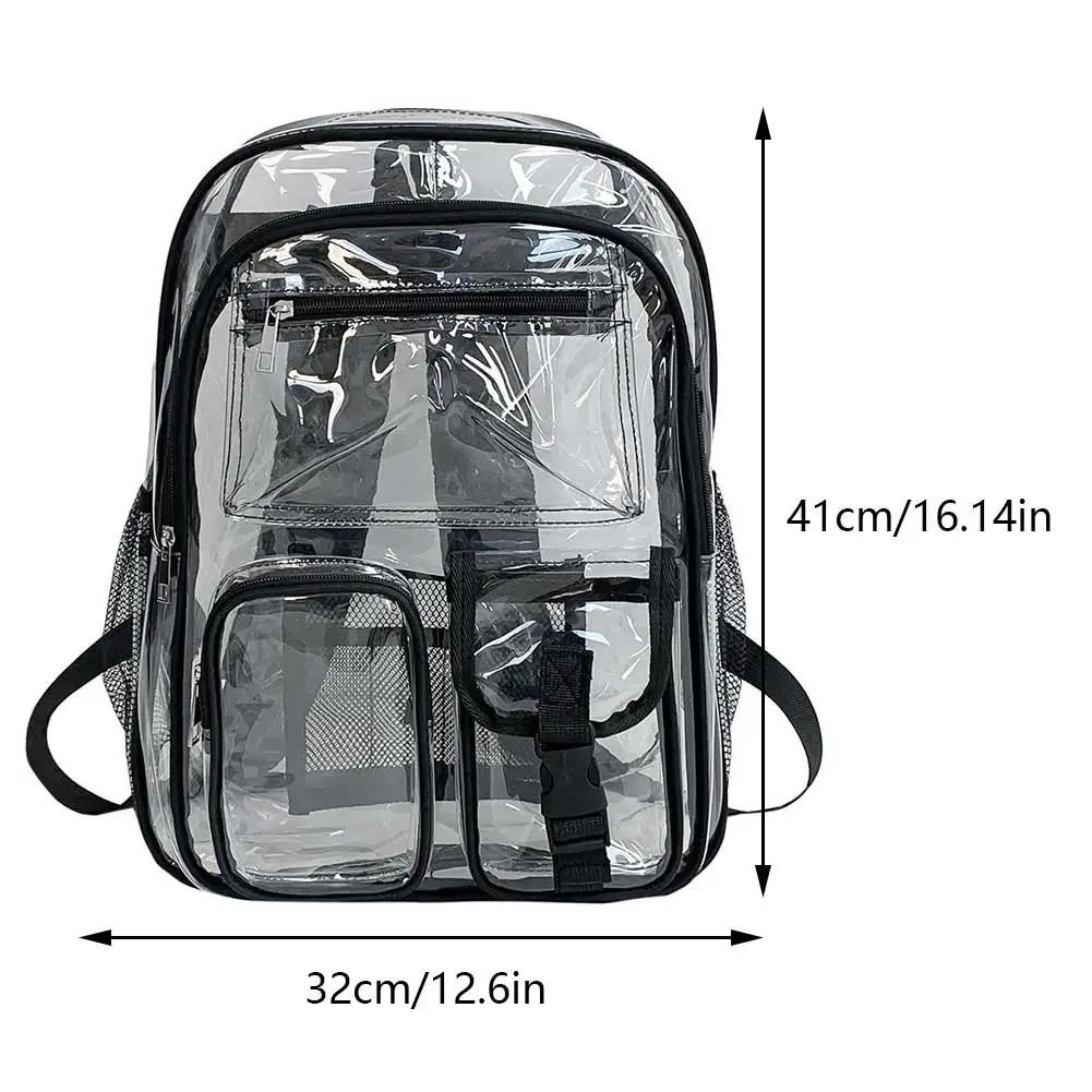 Clear Backpack School Bag for Girl Teen Men Women Laptop Backpack Waterproof See Through Student Bookbag Large Schoolbag Mochila