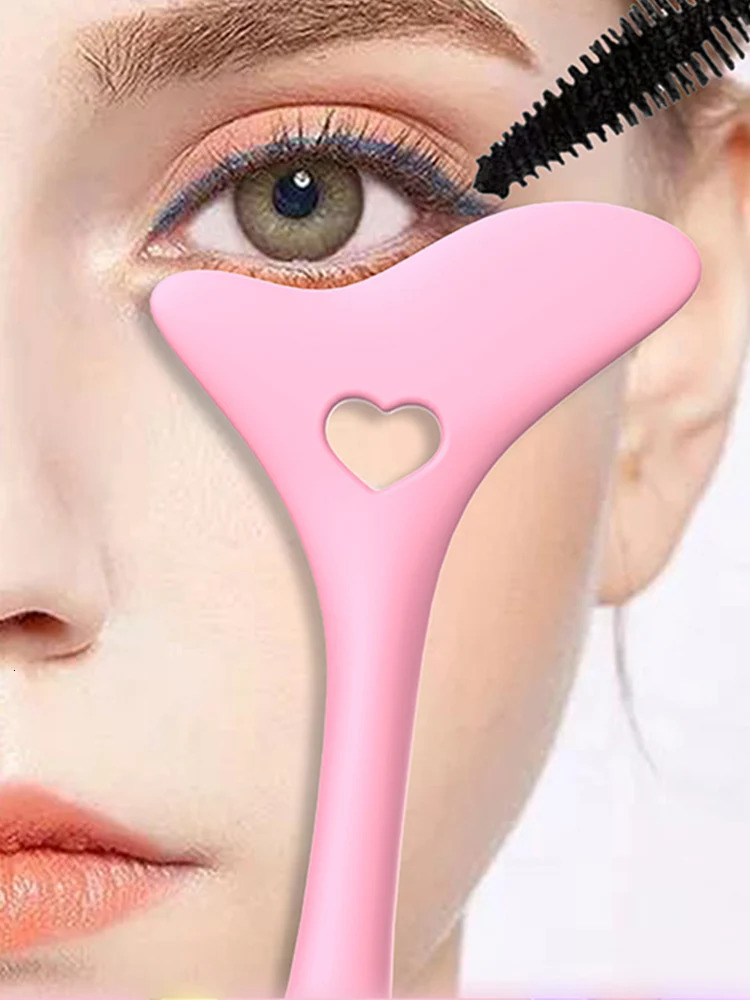 Two face cream stickers template eyelash makeup soft silicone portable professional eyeliner template eye black shield auxiliary tools 241107