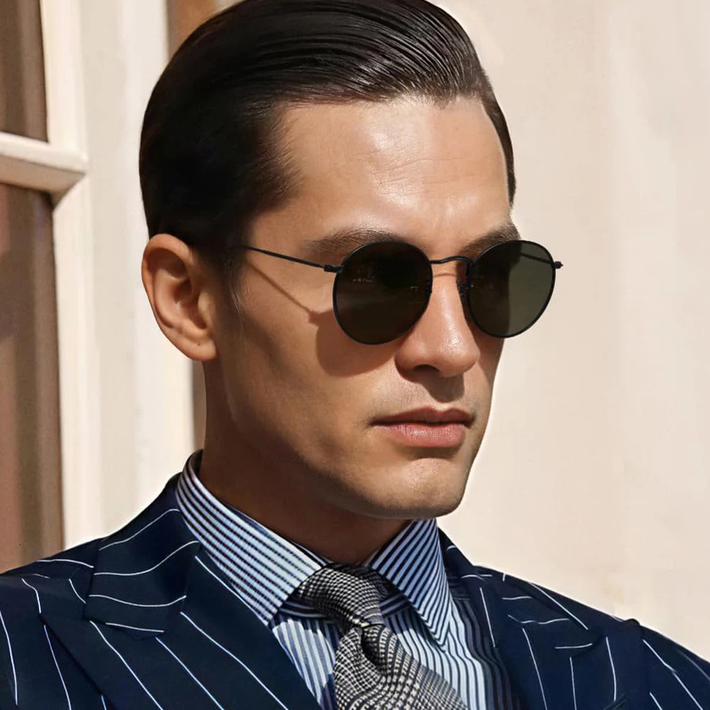 small circle classic polarized sunglasses mens retro style UV400 lens neutral fashion sunglasses Oculos De Sol 241106
