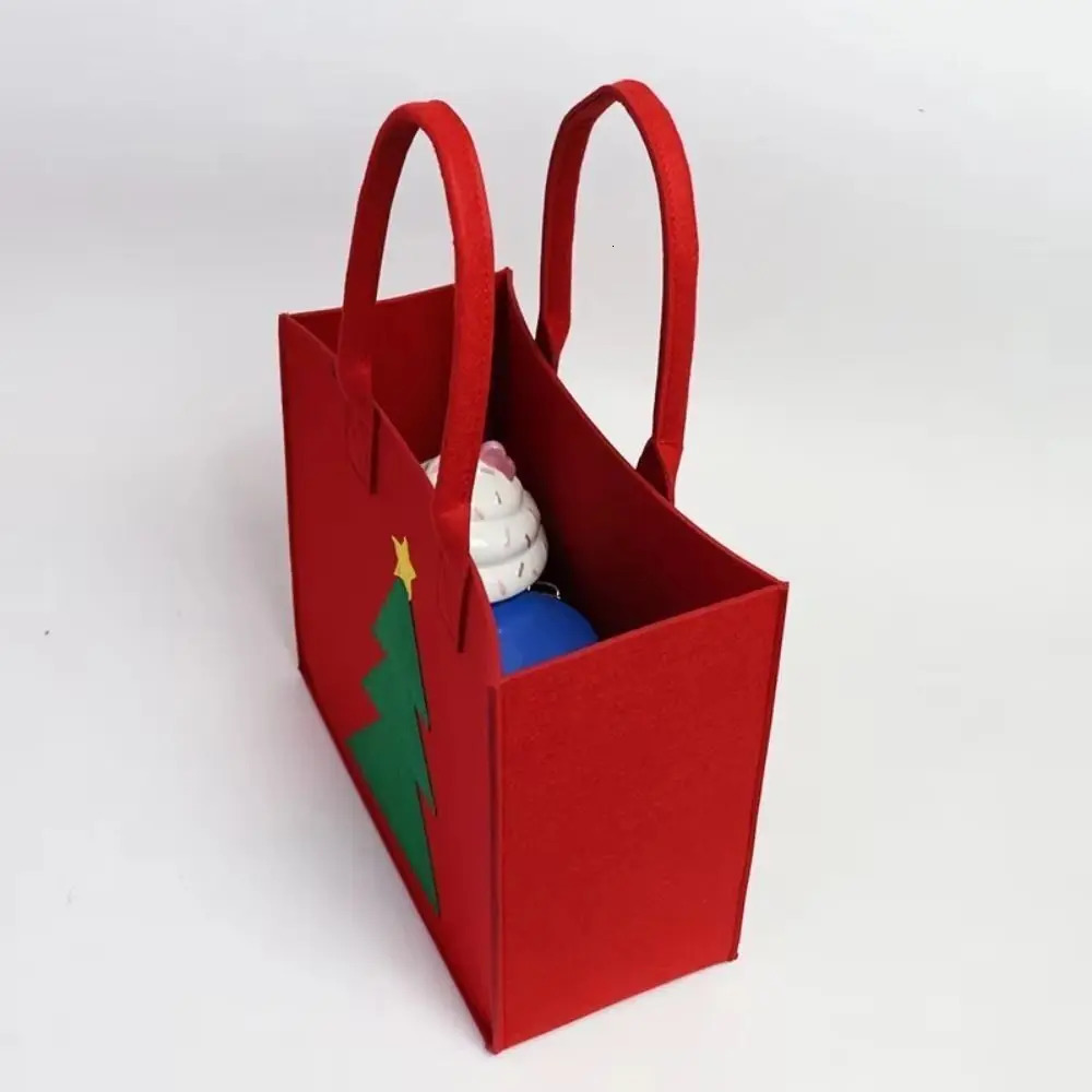 felt handbag Christmas tree cartoon handbag large capacity candy bag 241107