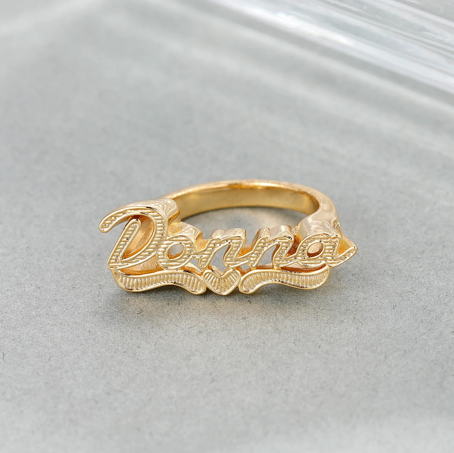customized name ring personalized hip-hop 3D ring fashionable punk alphanumeric ring 241106