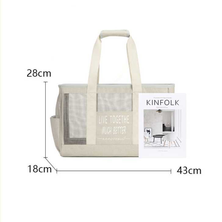 Pet bag portable summer breathable outdoor cat bag dog bag hand-held odorless puppy bag kitten bag 241115