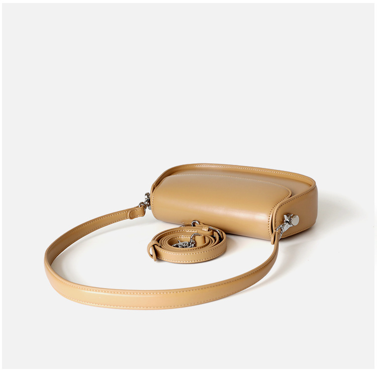 UBELLIN 2023 Fashion Underarm Bag White Saddle Bag Crossbody Bags Real Leather Shoulder Bag Luxury Messenger Bag Women Leather
