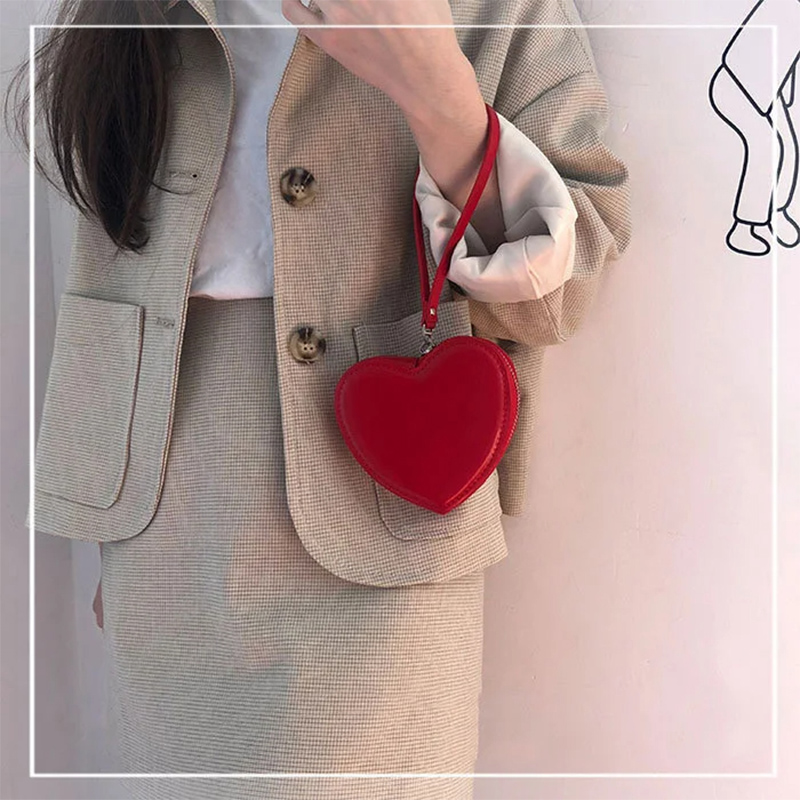JIOMAY Business Wallet Designer Original Brand Womens Wallets for Women Sale Purses for Girls Kawaii PU Leather Heart Bag
