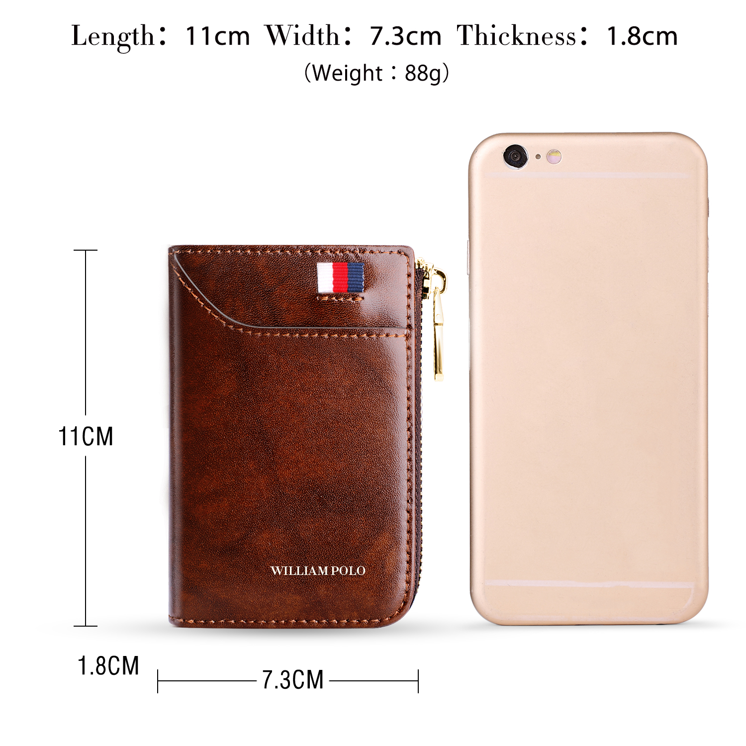 RFID Men Wallet Accordion Credit Card Holder Genuine Leather Small Multi Card Case Organizer Zipper mini wallet