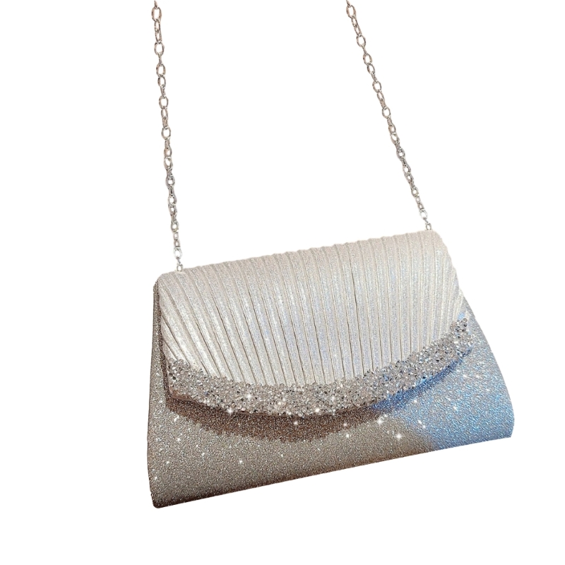 Elegant Pleated Shoulder Bag Convenient Handbag Evening Purse for Formal Gatherings and Casual Hangouts