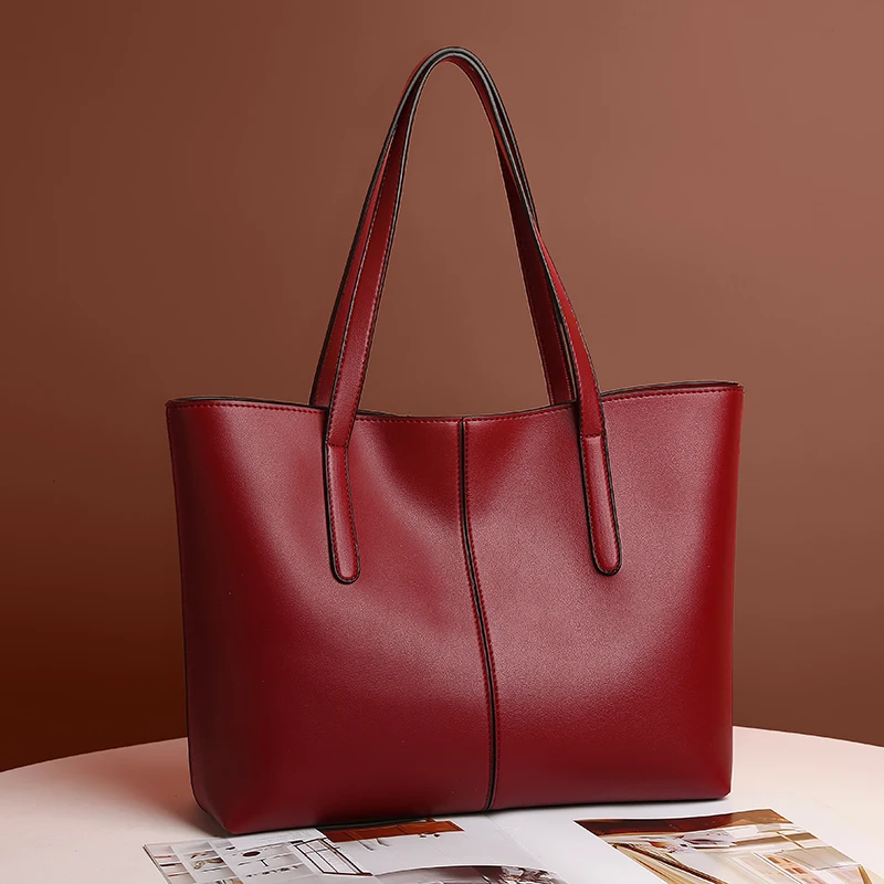 New 2024 Large Women's Bag Large Capacity Shoulder Bags High Quality PU Leather Shoulder Bags Ladies Wild Bags Sac a Main Femme