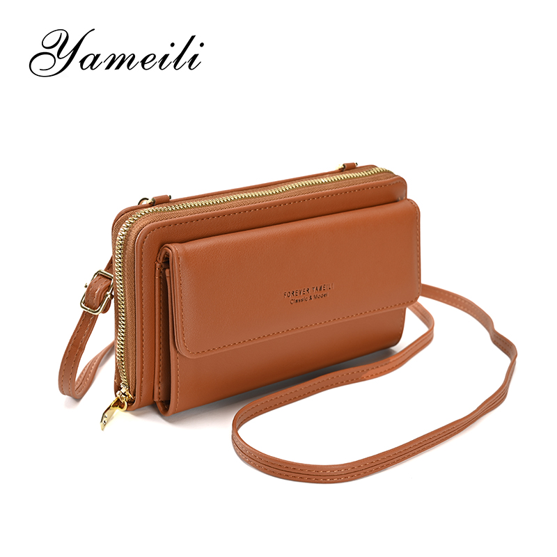Ladies Crossbody Shoulder Mobile Wallet Women's Phone Bag Messenger Bags Small PU Leather Purse Card Holder For Female