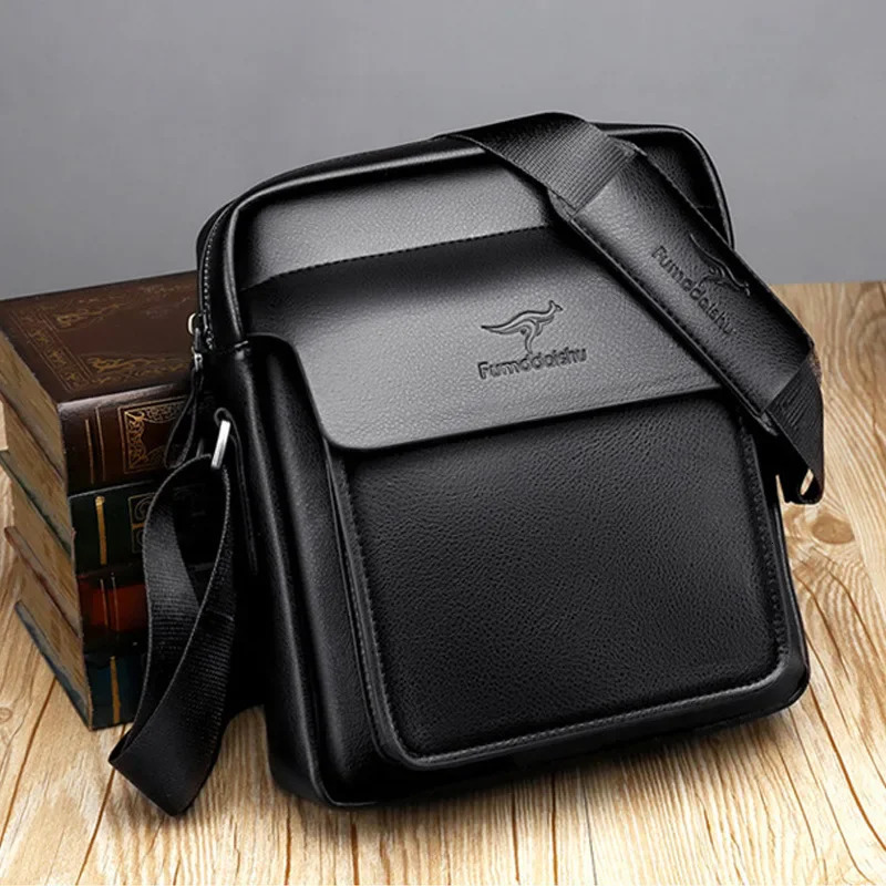 y Business High Quality Casual Men Bag Vertical Leather Shoulder fashion Man Crossbody Messenger bag 241106