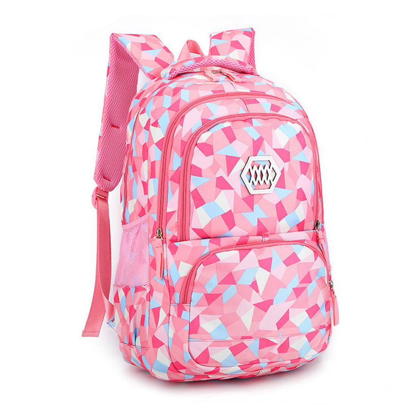 Geometric-Print School Backpacks for Grils Boys Middle School Elementary Water-resistant School Bags Bookbags Kids Back Packs