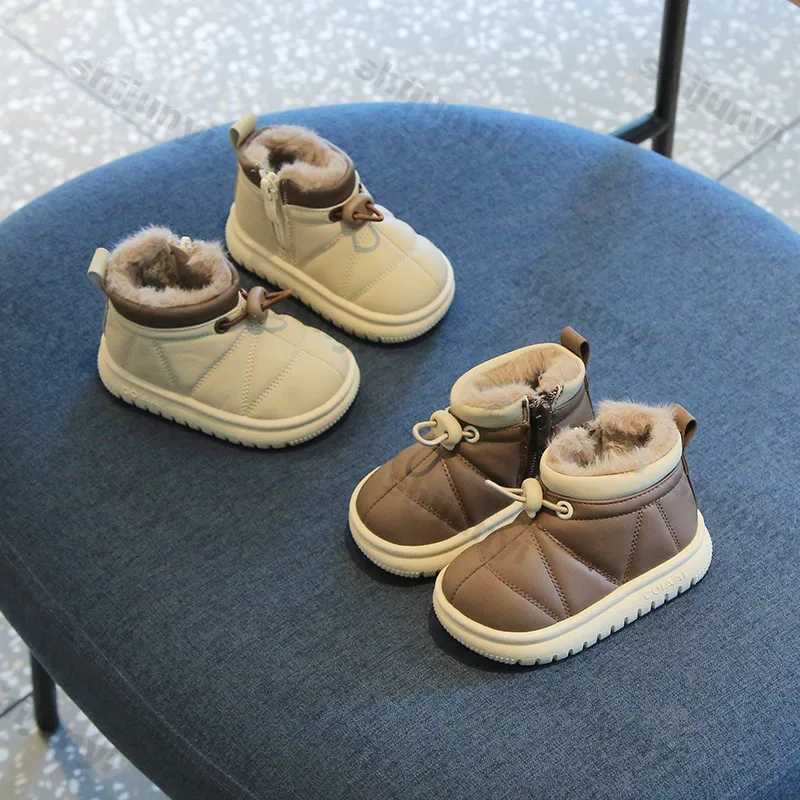 Kids Thick Warm Snow Boots Children Fashion Thick Bottom Cotton Boots Winter New Non-slip Boys Girls Casual Comfortable ShoesXJ241206