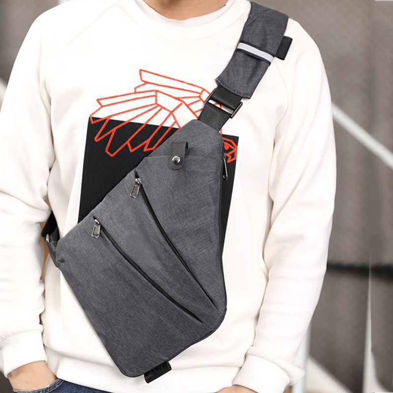 Men Sling Bag Oxford Anti Theft Crossbody Shoulder Chest Bags for Outdoor Sport Travel Hiking UND Sale