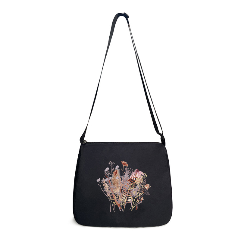 Underarm Bags Wildflowers Tote Bag Women Daisy Rose Lavender Crossbody Bag Teen Plant Style Female Portable Shoulder Handbags