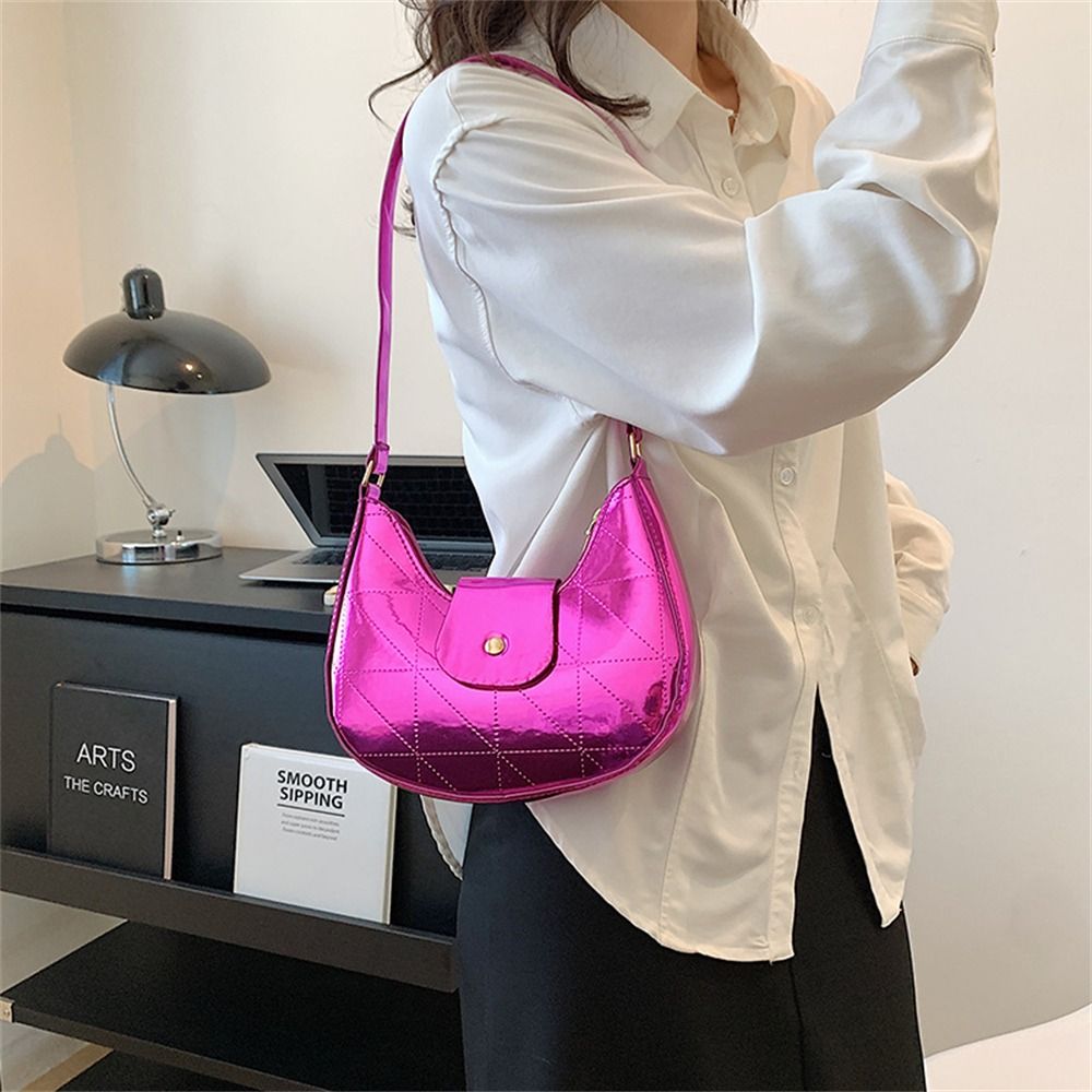 Laser Patchwork Shoulder Bag for Women Solid Color Designer Underarm Bags Small Handbags Tote bag Crescent Daily Dumpling Bags