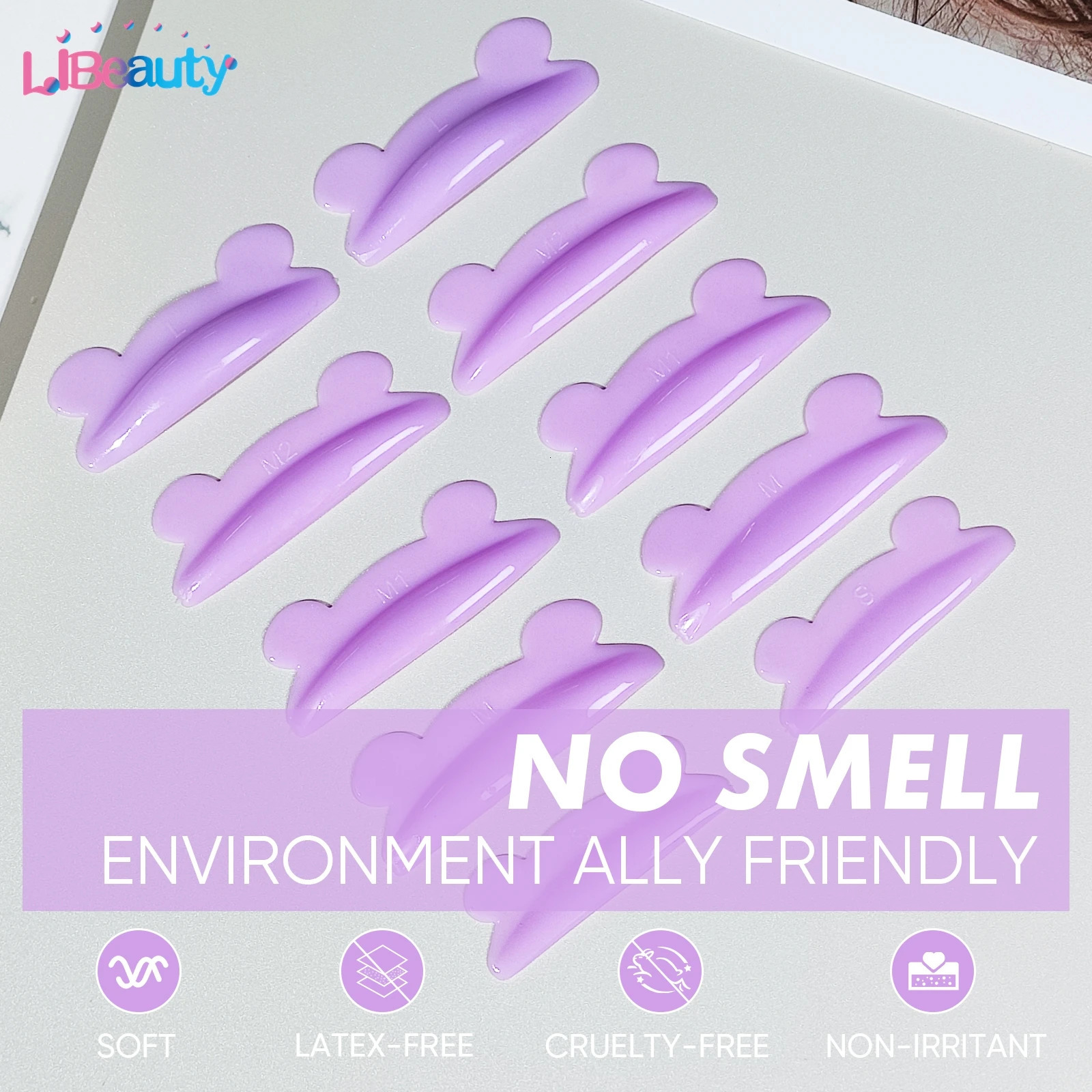 Libeauty 5 pairs of non adhesive silicone eyelash burn bar adhesive eyelash cover eyelash curler accessories female tools makeup 241107