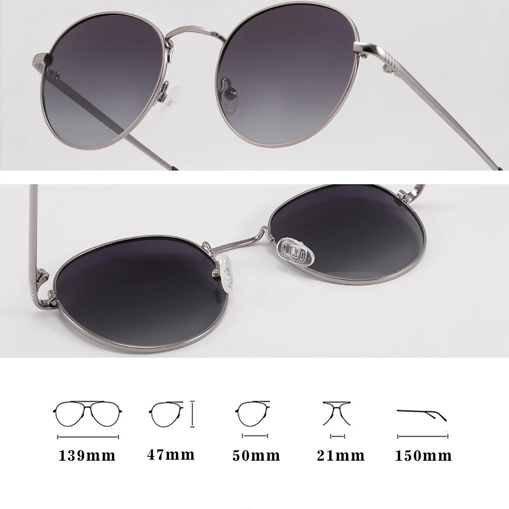 small circle classic polarized sunglasses mens retro style UV400 lens neutral fashion sunglasses Oculos De Sol 241106