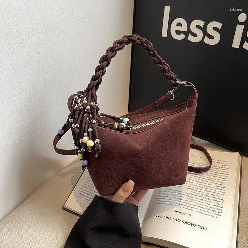 Totes Sewing Thread Zipper Solid Nylon Shoulder Bags Large Capacity For Women Retro Casual Women's Crossbody zhanyishengli