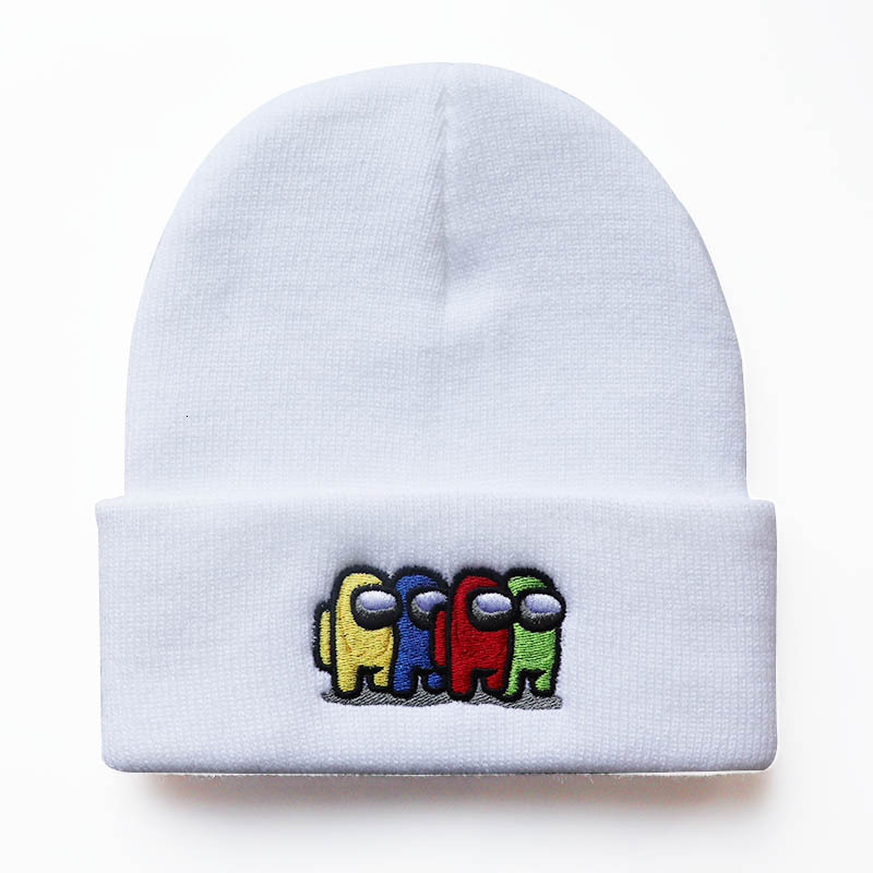 High quality design, men and women embroidered autumn winter warm knitted cartoon pullover hats, and cold hats