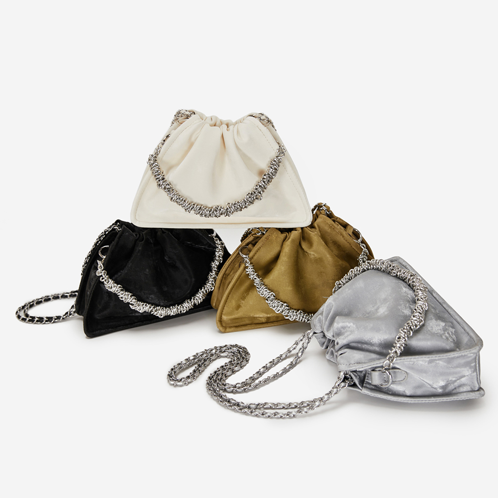 Designer Shoulder Bag with Chain Fashion Handbag Large Capacity Trendy Crossbody Bag Bucket Bag Underarm Bag for Women