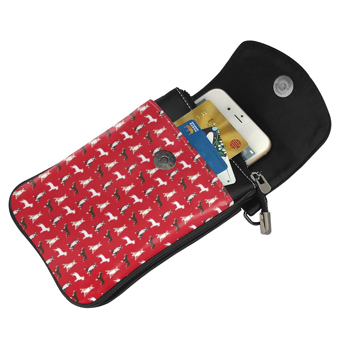 New Fashion PU Leather Crossbody Phone Bags for Women Small Shoulder Messenger Bag Female Luxury Print Handbags and Purses